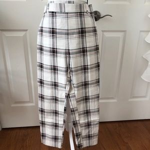 Jules & Leopold leggings pants brown cream black, size medium, EUC